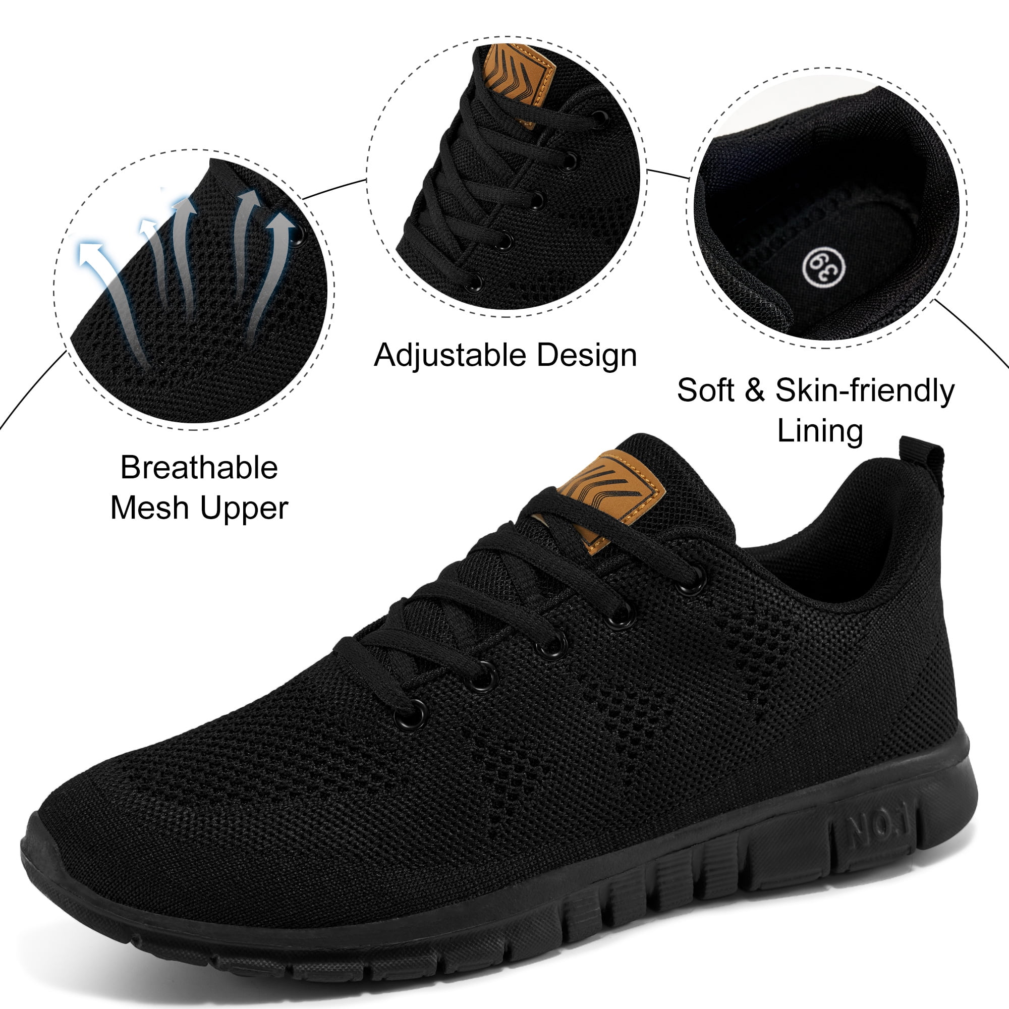 Ecetana Women Running Shoes Breathable Casual Sneakers Comfortable Walking Tennis Shoes