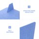 thumbnail image 3 of unbranded Panel Divisor Acústico Para Escritorio En Fieltro Azul Protección De Privacidad Y Reducción Sonora, 3 of 6