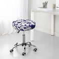 thumbnail image 7 of Bingfone13 Inch Padded Round Bar Stool Cover Cushion With Elastic Fabric Round Chair Seat - Blue And White Porcelain Pattern, 7 of 7