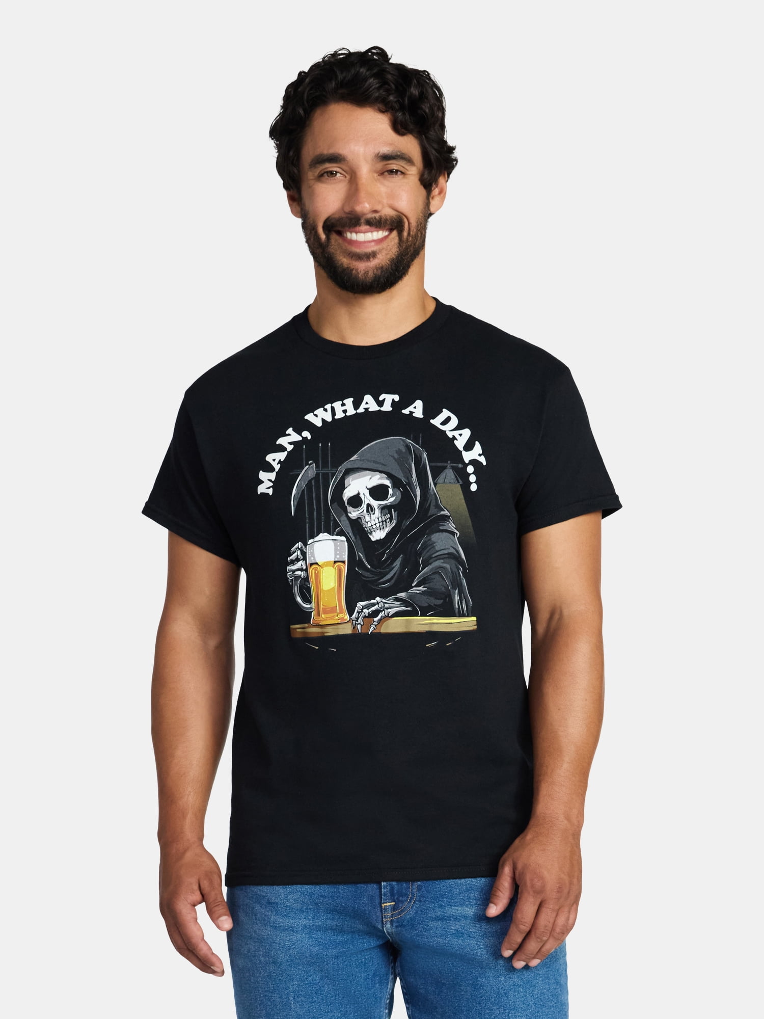 Humor Men's and Big Men's People Rating 1 Star Graphic Tee with
