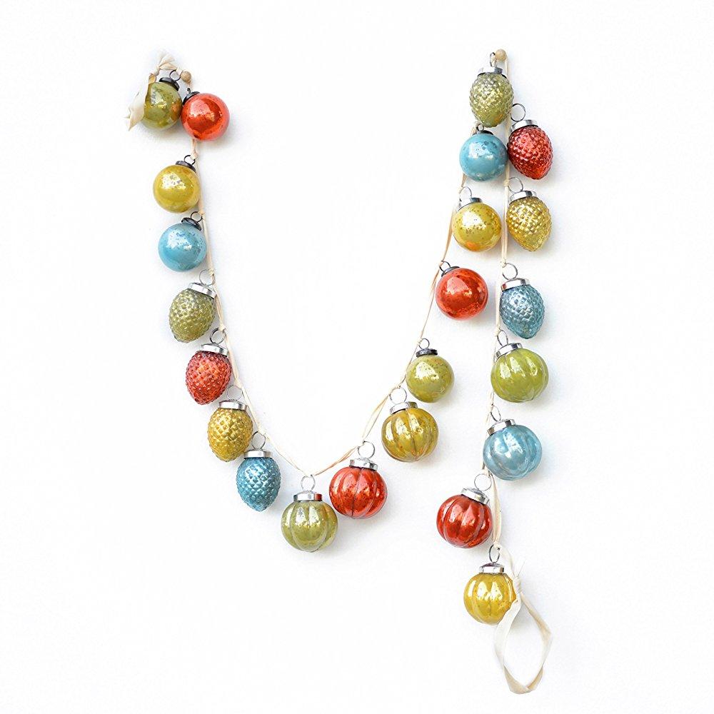 creative coop xc7914 vintage christmas 72" l embossed mercury glass