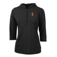 thumbnail image 2 of Women's Cutter & Buck Black UCF Knights Vault Virtue Eco Pique Recycled Half-Zip Pullover Hoodie, 2 of 3