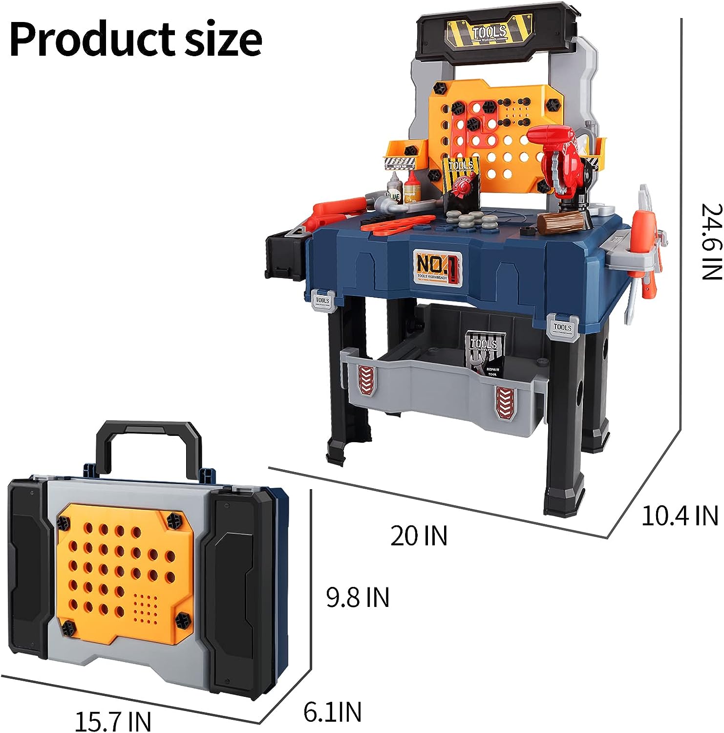Carsky Educational Tool Bench Set with 65 Pieces photo 8