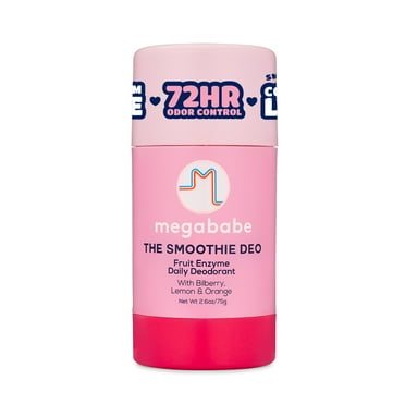 Megababe Smoothie Deo Daily Deodorant Stick, Aluminum-Free, All Natural, 2.6 oz