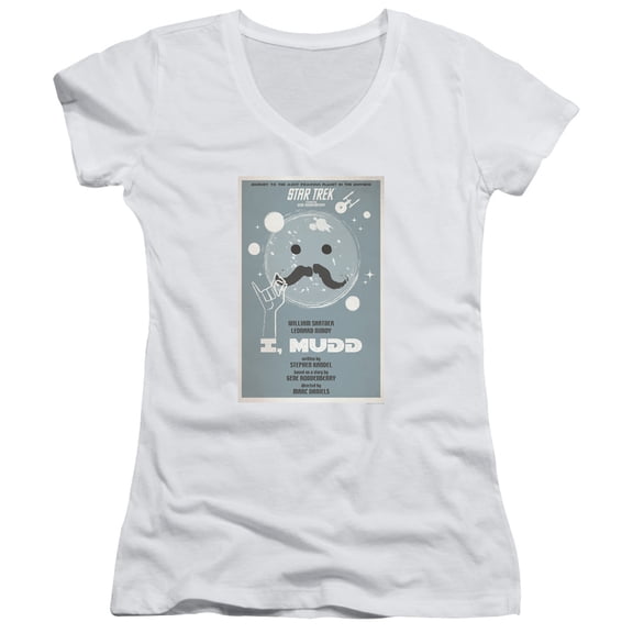 Star Trek Tos Episode 37 Junior Women's V-Neck T-Shirt White