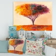thumbnail image 2 of Designart ' Impressionist Landscape Colorful Abstract Tree ' Modern Canvas Wall Art Print, 2 of 3