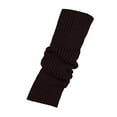 thumbnail image 3 of WZXFASHION Neon Bright Knit Leg Warmers, Chunky Yarn Boot Socks, Stackable Foot and Ankle Sleeves for a Pop of Color BrownOne Size, 3 of 3