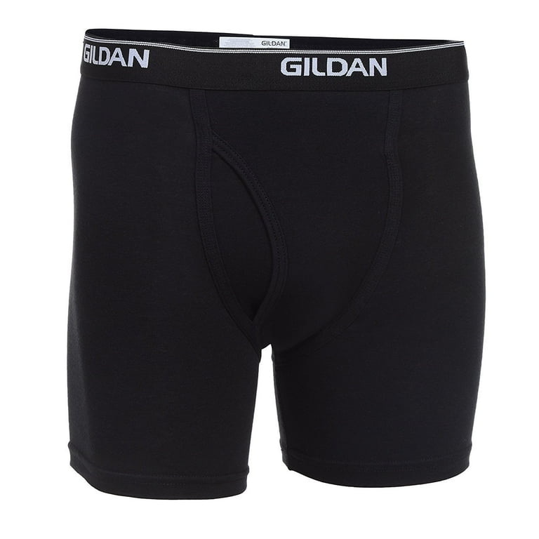 Gildan Men's Cotton Stretch Long Leg Boxer Briefs, 4Pack,