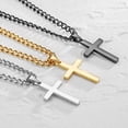 thumbnail image 4 of APSVO Layered Gold Cross Necklaces for Men Boys Stainless Steel Cuban Curb Link Pendant Chain Set Religious Christian Birthday First Communion Easter Basket Stuffers Jewelry Gifts Teen Adults Kids, 4 of 6