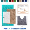 thumbnail image 3 of Red Bathroom Rugs by CPDD , Luxury Chenille 2-Piece Bath Mat Set, Soft Plush Bath Rug +Toilet Mat.1'' Microfiber Shaggy Carpet, Super Absorbent, Red. Red Standard, 3 of 9