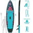 thumbnail image 2 of WINGOMART 11FT x 33" Super Wide Inflatable Stand Up Paddle Board, Ultra Stable Wide SUP Up to 2 people/375LB Fully equipped w/ Premium SUP Accessories - Turquoise Celestial, 2 of 4