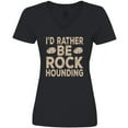 thumbnail image 3 of Inktastic Rather Be Rock Hounding Geology Women's V-Neck T-Shirt, 3 of 5