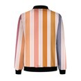 thumbnail image 5 of XFYSSS Ladies' Casual Fashion Striped Pocket Zipper Top Short Jacket Long Sleeve Hoodless Casual Outwear & Jackets, 5 of 5