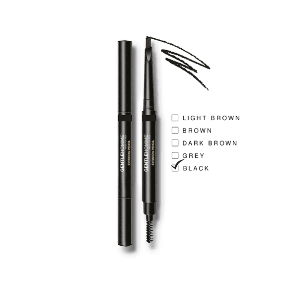 GENTLEHOMME EYEBROW PENCIL FOR MEN - Black Color with Brow Brush