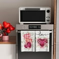 thumbnail image 4 of Valentines Day Plaid Romantic Love Hearts Eucalyptus Leaves Kitchen Towels Dish Towels 18x26 Inch Home Decorations Hand Towels Set of 2 Drying Dishcloth, 4 of 5