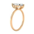 thumbnail image 4 of Cora Jewellery 2CT Marquise Solitaire Moissanite Engagement Ring For Women, 18K Rose Gold, 4 of 5