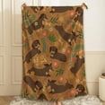 thumbnail image 5 of Dachshunds Dogs Throw Blanket Fannel Fleece Super Soft Funny Blanket Travel Throw Blanket for Bed Couch Sofa 40 x 30 Inch for Baby, 5 of 6