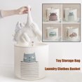 thumbnail image 2 of Gallickan Large Storage Basket, Kids Toys Storage Basket Blanket Basket Laundry Basket Dirty Clothes Basket for Organizing Home, Clothes, Towels, Toys, White, 2 of 6