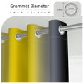 thumbnail image 3 of Aofoto Yellow Black and Grey Ombre Blackout Curtains 52 x 96 Inch, Room Darkening Thermal Insulated Energy Saving Grommet Curtains, 2 Panels, 3 of 6