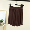 thumbnail image 4 of Womens Knee Length Shorts Dressy Women’s High Waist Pajama Shorts, Regular Fits Comfy Exercise Bottoms, Casual Daily Workout Loungewear Boxer Shorts Coffee 3XL, 4 of 5