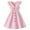 Pink, variant on ERkkoi Girls Summer Dress Elegant Cap Sleeve Striped Cute Dresses For Girls Casual V Neck Flowy Mini Dress Brick Red 7-8 Years