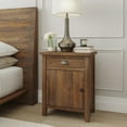 thumbnail image 2 of Xavier Rough Sawn Natural Wood Nightstand with Drawer, 2 of 3