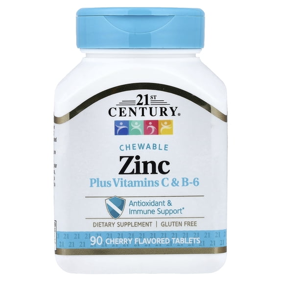 21st Century Zinc Chewable with C and B6, Cherry Chew, 90 Count