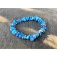 thumbnail image 2 of Natural Kazakistan Lavender Turquoise 7-10mm Nugget Tumble Shape Smooth Cut Beads Stretchable Bracelet for Men & Women., 2 of 3