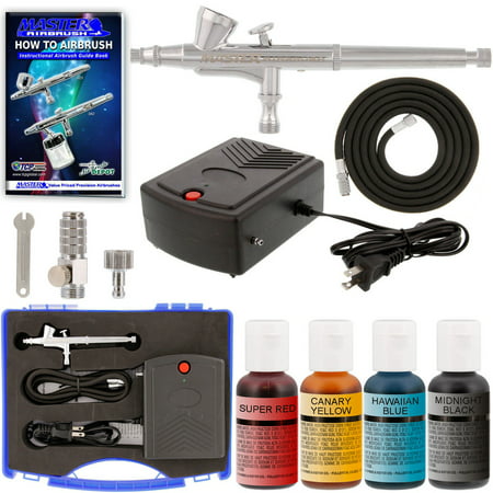Complete CAKE DECORATING G34 AIRBRUSH SYSTEM KIT w-Food Color Set, (Best Airbrush Compressor Kit)