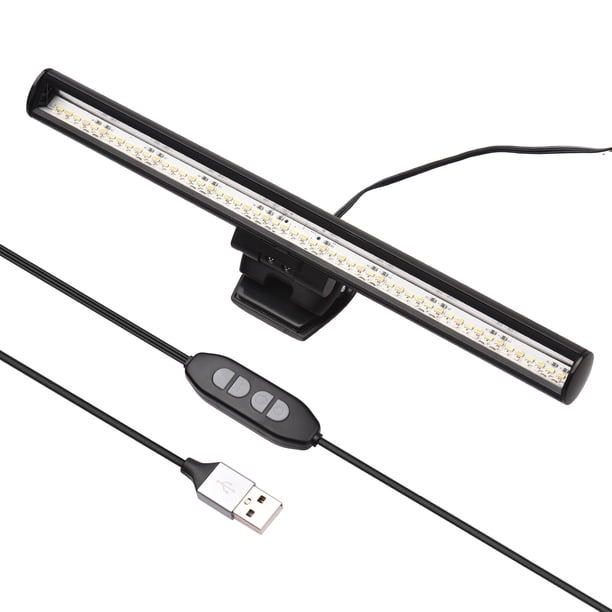 Mostrar la lámpara de protección ocular Monitor de pantalla de computadora de 26 cm Barra de luz Lámpara de lectura electrónica con temperatura bicolor 2800K-6500K 10 niveles de brillo ajustable para