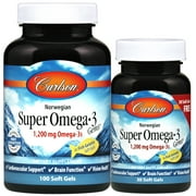 Carlson Labs - Super Omega-3 Gems in Fish Gelatin 1200 mg. - 130 Softgels