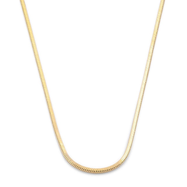 Cadena Cola De Rata Todas Las Edades 45 Cm Oro 14k Sólido