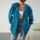 thumbnail image 4 of Sudadera básica para mujer ajuste holgado color sólido manga larga cremallera ropa de calle traje Hugtrwg Para estrenar, 4 of 9