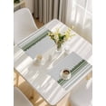 thumbnail image 5 of Dark Green Striped Placemats Set of 12, Abstract Modern Geometric Stripes Placemats for Dining Table, Place Mats for Kitchen Tabletop, Waterproof Wipeable Dining Table Mats Set, 5 of 9