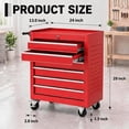 thumbnail image 5 of Memoryfield Rolling Tool Chest, 6 Drawer Tool Storage Cabinet with Locking System, Tool Cart Organizer for Garage Workshop, Red, 5 of 7