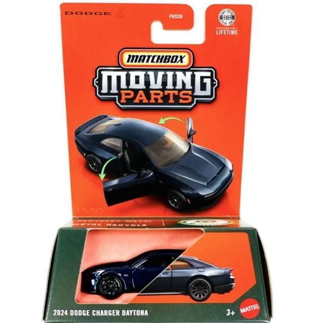 Piezas móviles Matchbox para vehículos de juguete fundidos a presión para Dodge Charger 2024