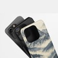thumbnail image 4 of Misty Mountain Forest For All iPhone Series Protective Phone Case Watercolor Landscape Art Blue Gray Cream, 4 of 7