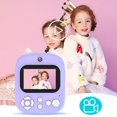 thumbnail image 1 of ¡Precios Reducidos!, Cámara de impresión sin tinta de alta definición de 1080p para niños de 2,4 pulgadas Cámara de impresión con dos cámaras 8 veces electrónica con 3 rollos de papel de impresión, 1 of 9