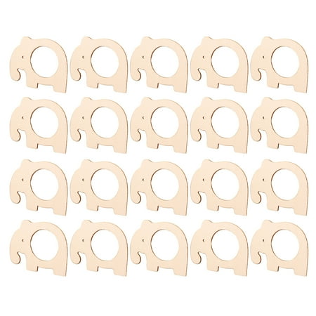 

20PCS Elephant Shape Wood Napkin Rings Fashion Napkin Buckles Party Napkin Holders Towel Buckles