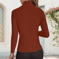 thumbnail image 3 of Sweater Vest Women High Neck Pullover Sweater Slim Fit Long Sleeve Knitted Turtleneck Top Soft Warm Casual Winter Fall Blouse, 3 of 6