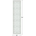 thumbnail image 2 of Washable Oushak 2x8 Bathroom Runner Rug - Vintage Turkish Floral 8ft Long Low Pile Non Slip Runners for Kitchen, Hallway - Cream Blue and Green, 2 of 7
