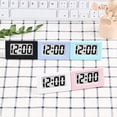 thumbnail image 4 of Mini Reloj Triángulo Pantalla LED Lectronic Digital Alarma Reloj de Escritorio para Hogar Oficina Mesa Dormitorio Decoración Rosa, 4 of 5