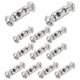 thumbnail image 1 of Uxcell 12 Pcs Abrazadera de cable de alambre, 10 x 6mm Clips de alambre de cobre de doble agujero, tapón de bucle de crimpado ajustable para cable de 3mm de diámetro, Plata, 1 of 7