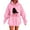 Pink, variant on Tiweut Womens Christmas Hoodies Hoodies Santa Cat Printed Sweatshirt Long Sleeve Hooded Loose Fit Pullover Regular Tops Beige,L