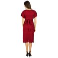 thumbnail image 4 of Bimba Womens Asymmetrical Shift Dress Mid-Calf Summer Rayon Day Dresses, 4 of 5