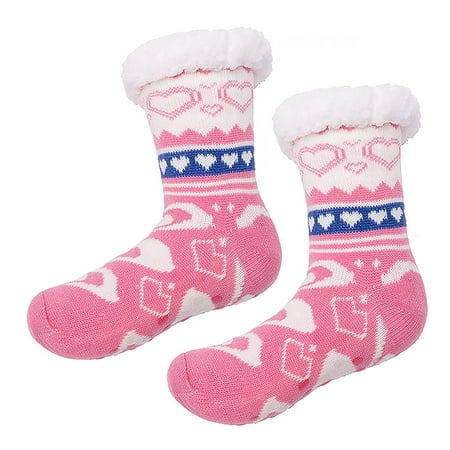 

Fesfesfes Clearance Thickened Socks for Women s Christmas Holiday Socks Knit Cartoon Elk Print Plush Socks Bottom Socks
