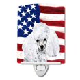 thumbnail image 1 of Caroline'S Treasures Sc9629Cnl Caniche De Juguete Blanco Con Bandera Americana, Luz Nocturna De Cerámica Compacta Con Certificación Ul, Ideal Para Dormitorio, Baño, Guardería, Pasillo, Cocina, 6 X 4 X, 1 of 1