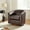 Brown, variant on Genuine Leather Barrel Chair with 360-Degree Swivel Modern and Solid Wood Base for Contemporary Living Room and Office Seating CAMEL