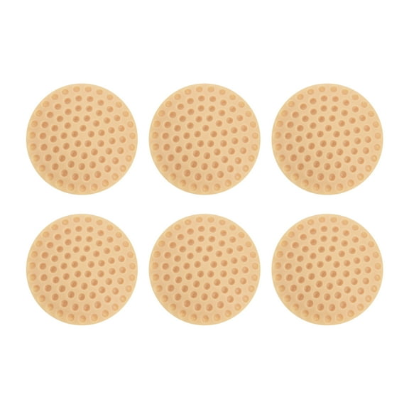 Uxcell 6Pack Door Stopper Wall Protector, 50mm/2" Beige Self Adhesive Bumpers Doorknob Buffer Guard for Home Office