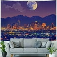thumbnail image 4 of PRATYUS  Tapestry Phoenix Arizona Skyline Night Full Moon Home Decoration Wall Can Be Hung in The Dormitory Living Room Bedroom 40x30inch, 4 of 6